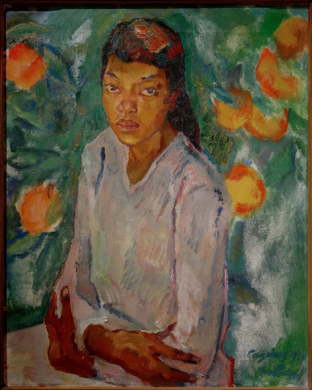 Julia portakal çalısında by Leo Putz