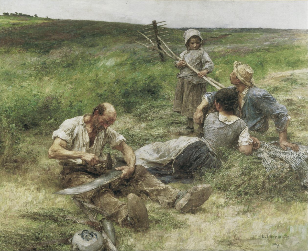 saman yapımı by Leon Augustin Lhermitte