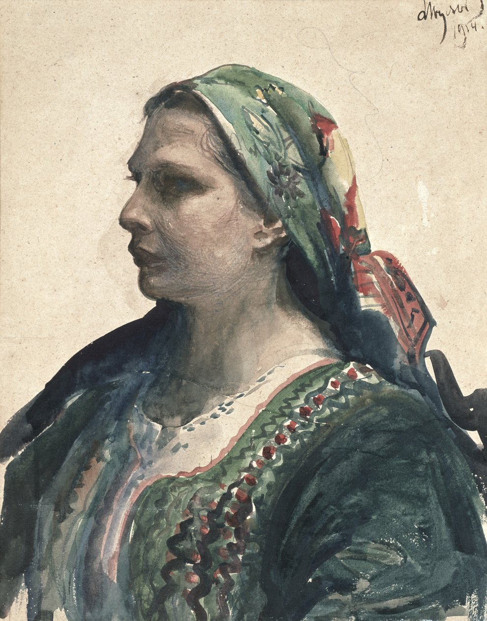 Krakowien Korseli Kadın, 1914 by Leon Wyczolkowski