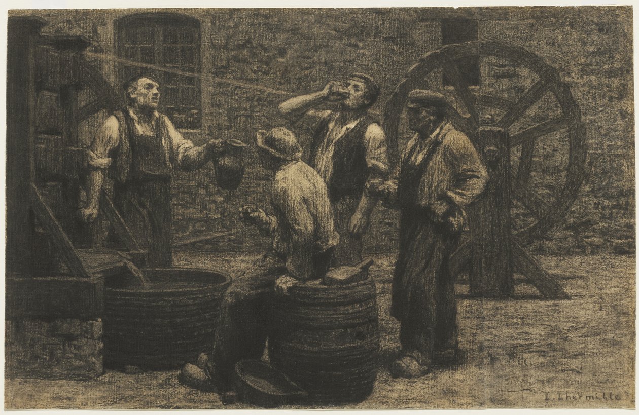Şarap Presi, c.1872 by Leon Augustin Lhermitte