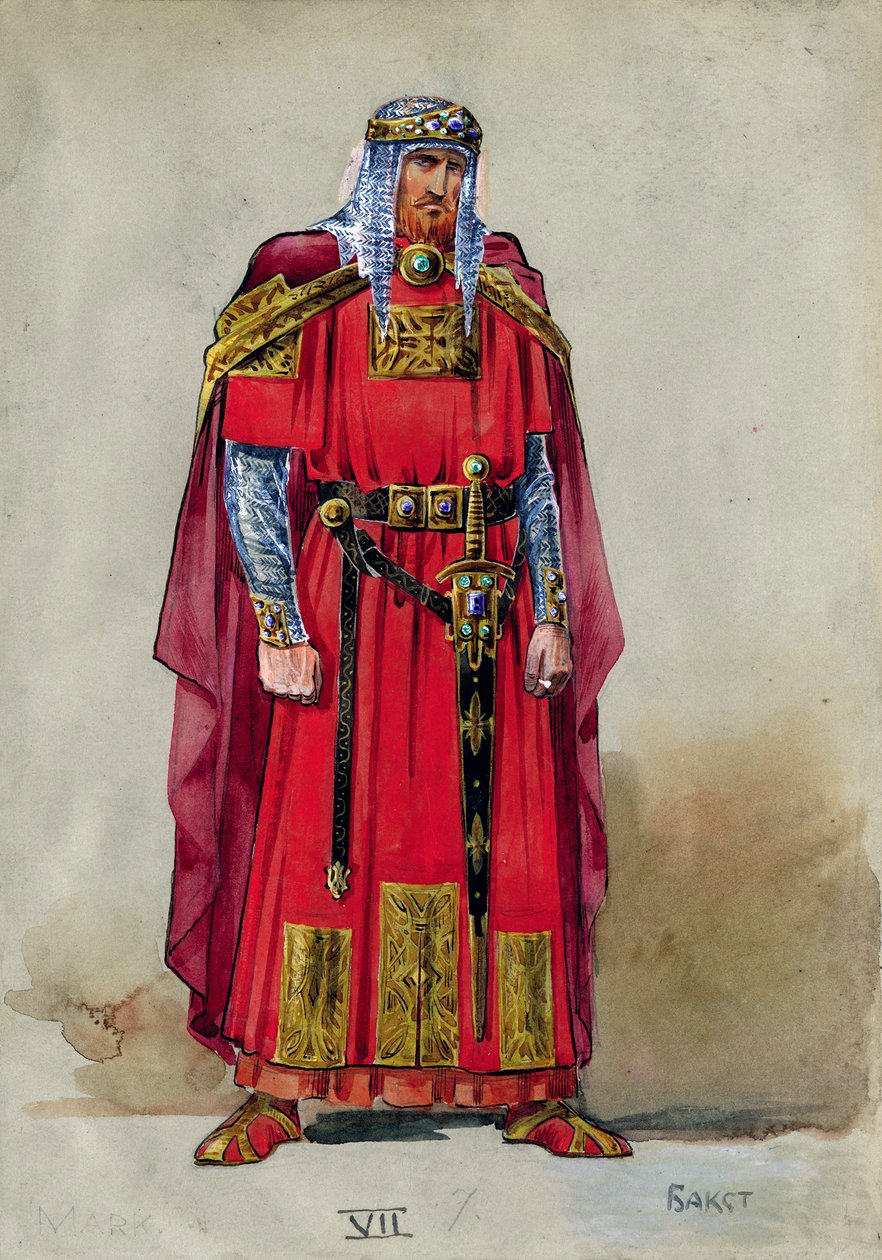 Ortaçağ Prensi. Kostüm tasarımı by Leon Bakst