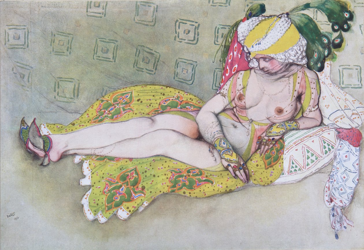 Sarı Sultanların Karısı, 1916 by Leon Bakst
