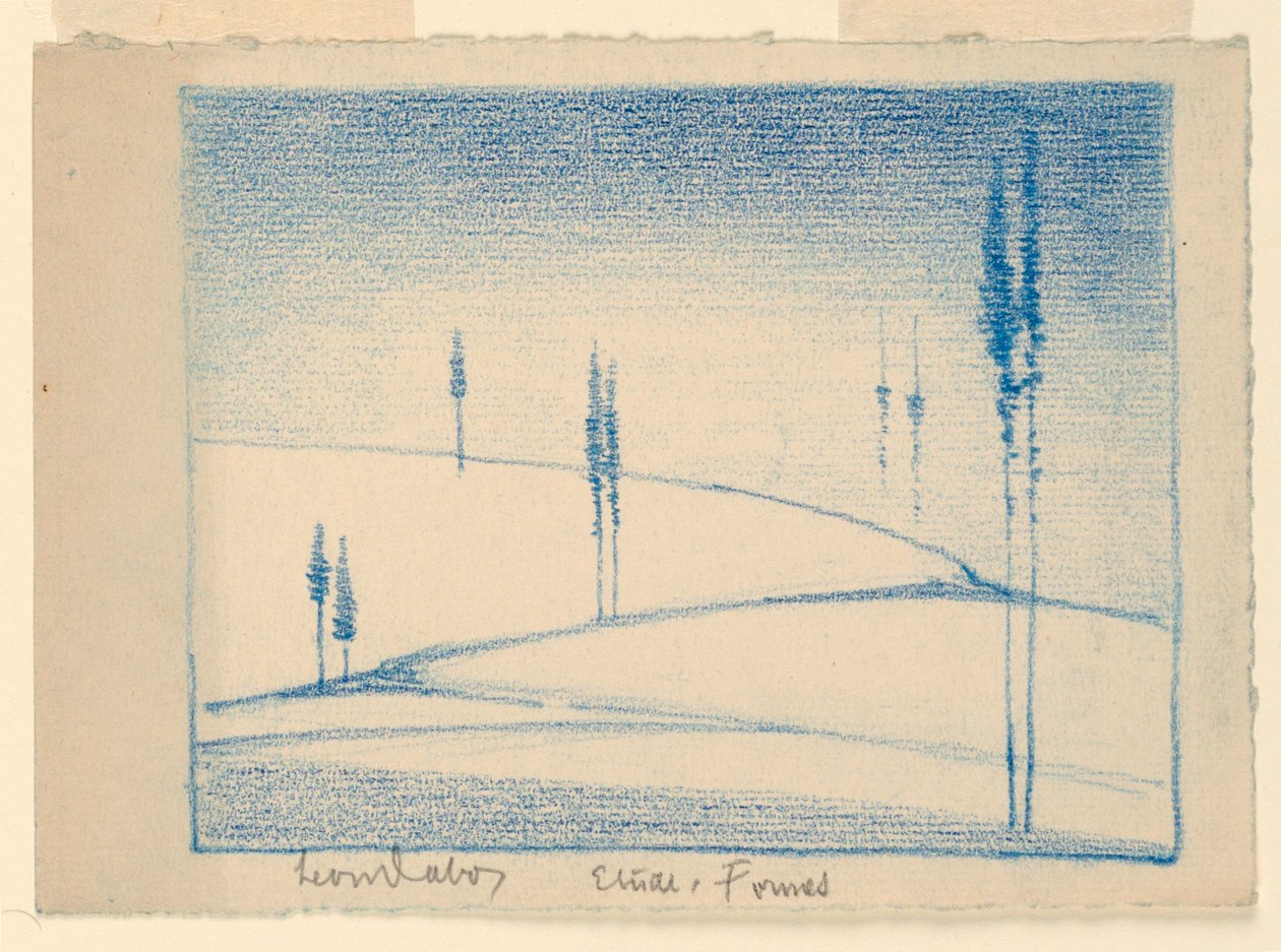 Karlı Manzara (Çalışma Formları) by Leon Dabo