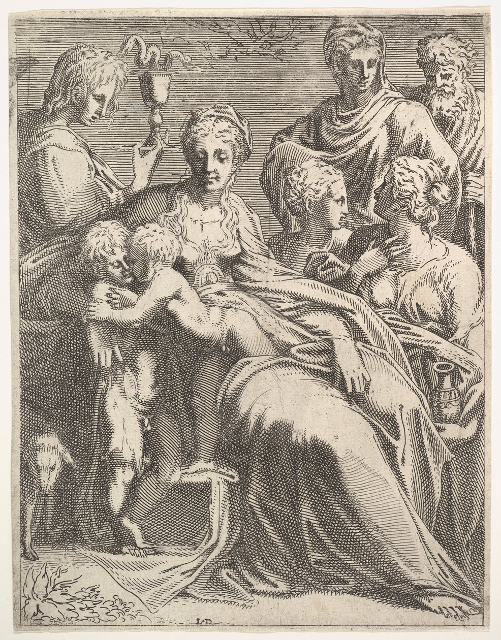 Azizler ile Bakire ve Çocuk, ca. 1550-56. by Leon Davent
