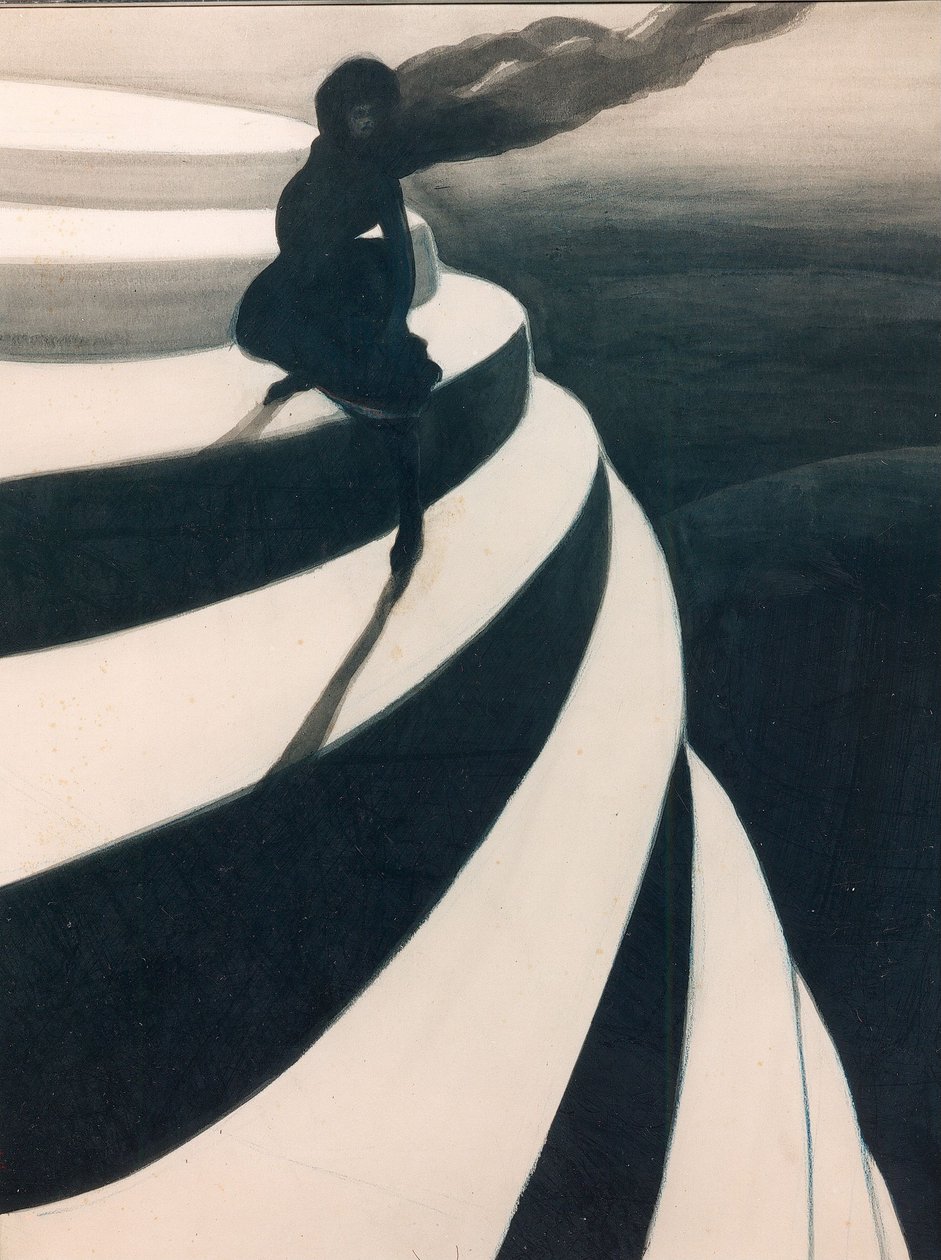 Baş dönmesi Vertigo, 1908. by Leon Spilliaert