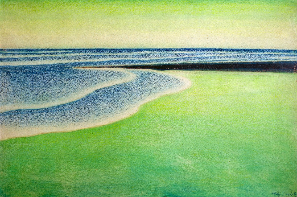 Yeşil Deniz Manzarası by Leon Spilliaert