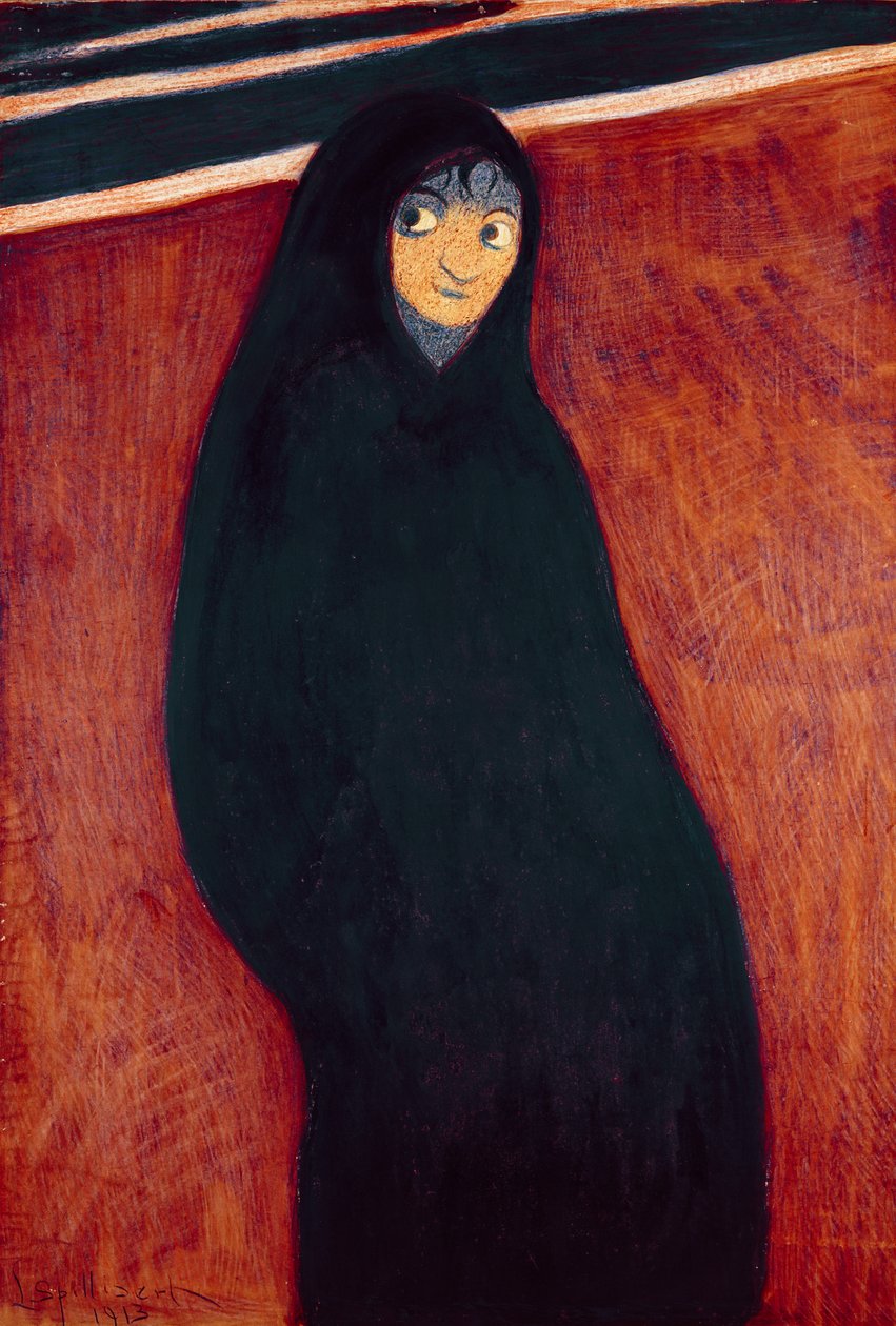 Kapşonlu Figür by Leon Spilliaert