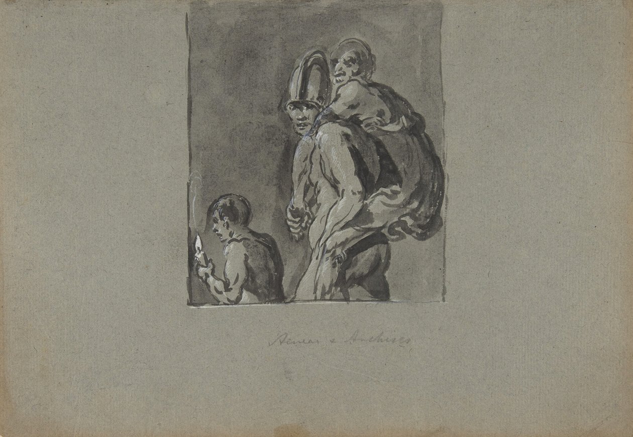 Aeneas ve Anchises, 1611-74 by Leonard Bramer