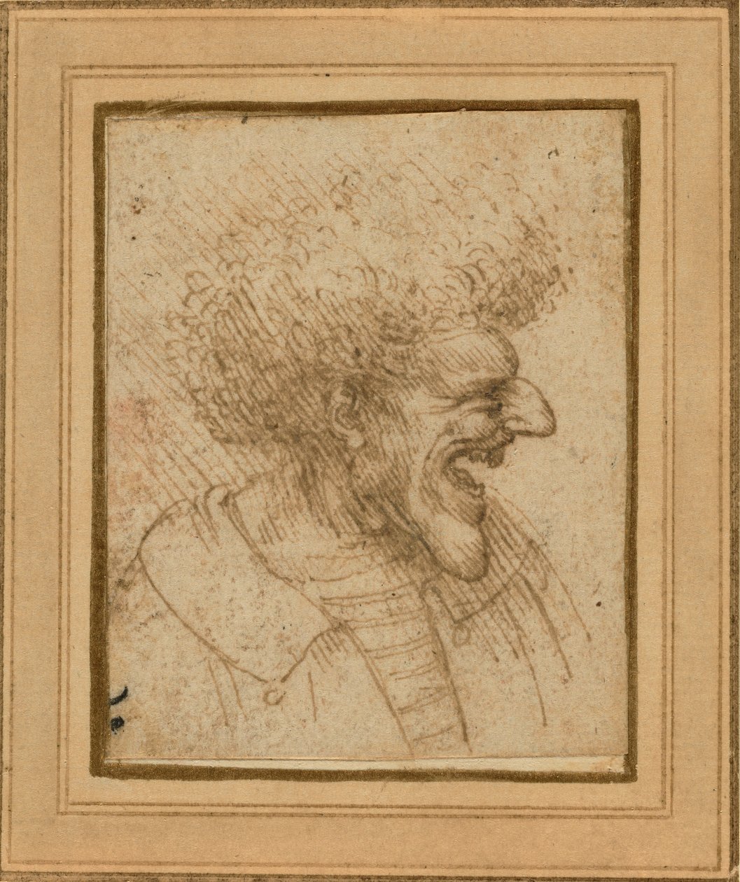 Gür Saçlı Bir Adam Karikatürü, c.1495 by Leonardo da Vinci