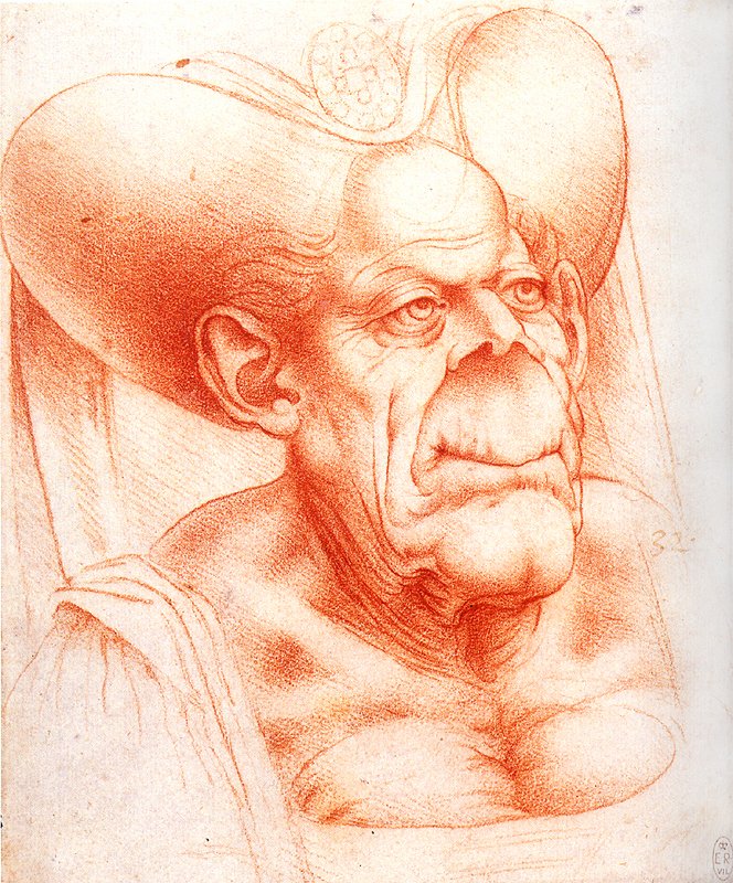 grotesk kafa by Leonardo da Vinci