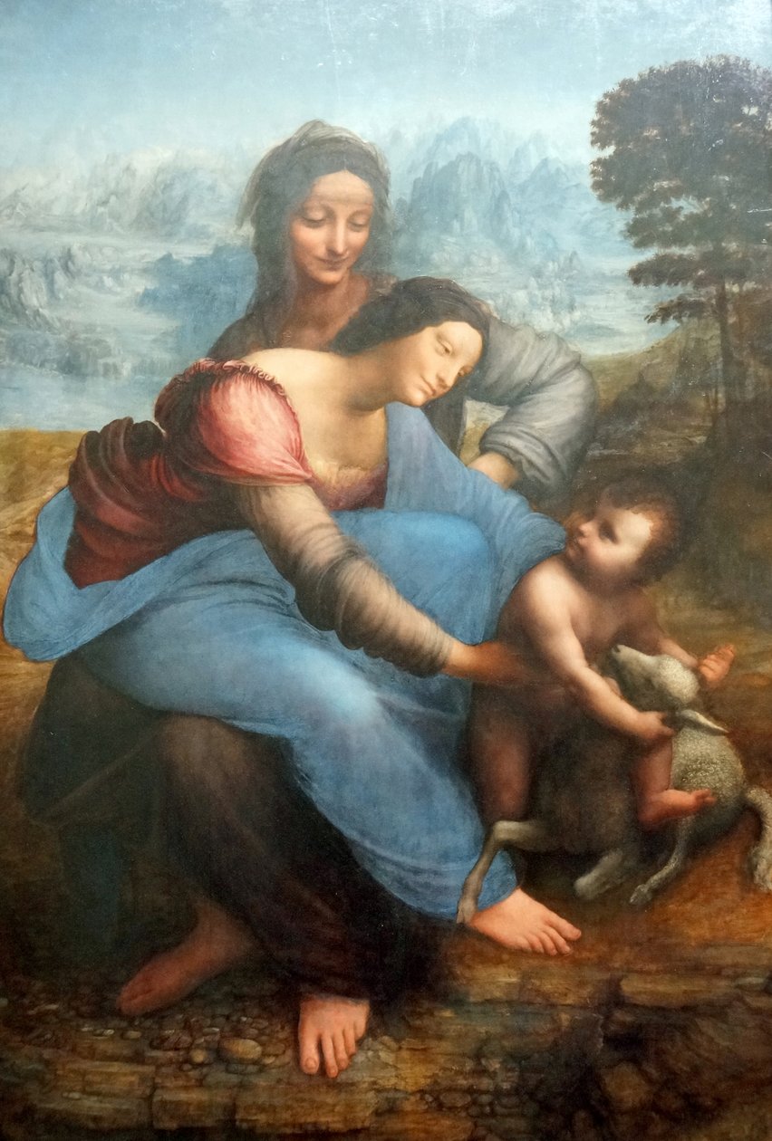 Aziz Anne ile Bakire ve Çocuk by Leonardo da Vinci