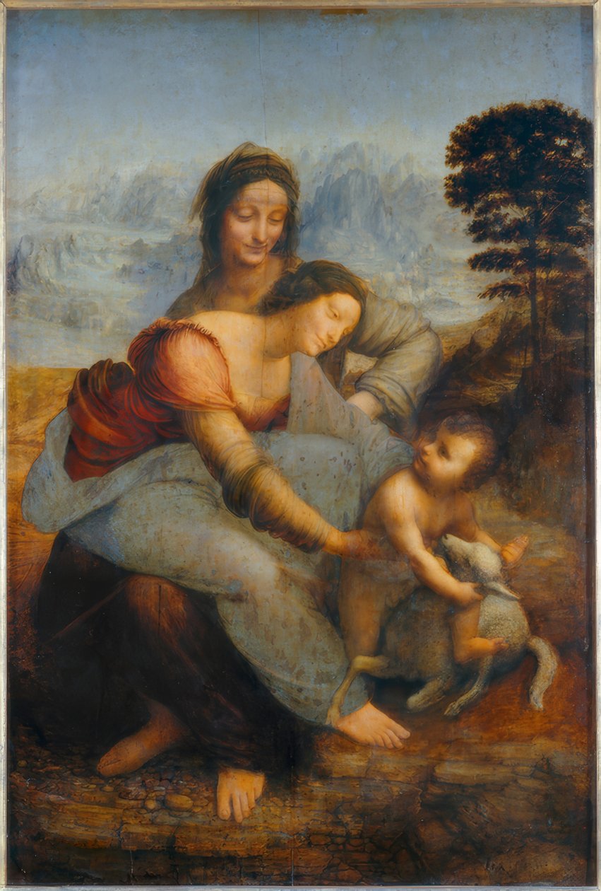 Leonardo da Vinci, Hl. Anna Selbdritt by Leonardo da Vinci