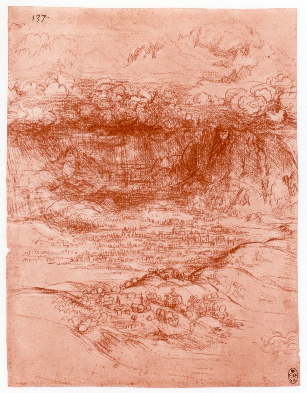 Alplerde Fırtına, c1503-1505 by Leonardo da Vinci