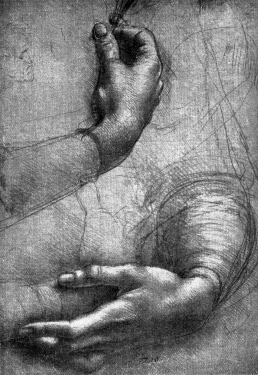 Ellerin incelenmesi, 15. yüzyıl 1930. by Leonardo da Vinci