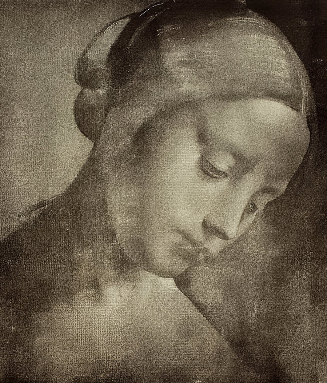 Kadın kafa. 1470-1519 by Leonardo da Vinci