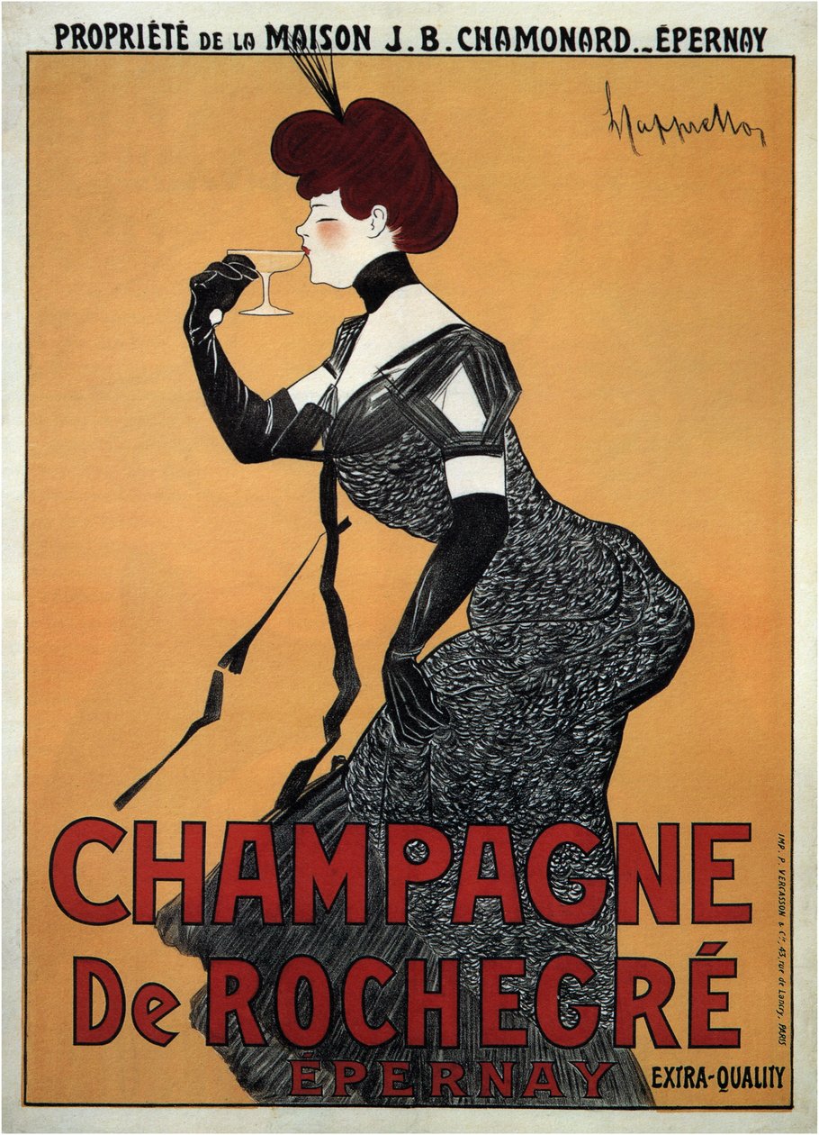 Şampanya de Rochegre (afiş) by Leonetto Cappiello
