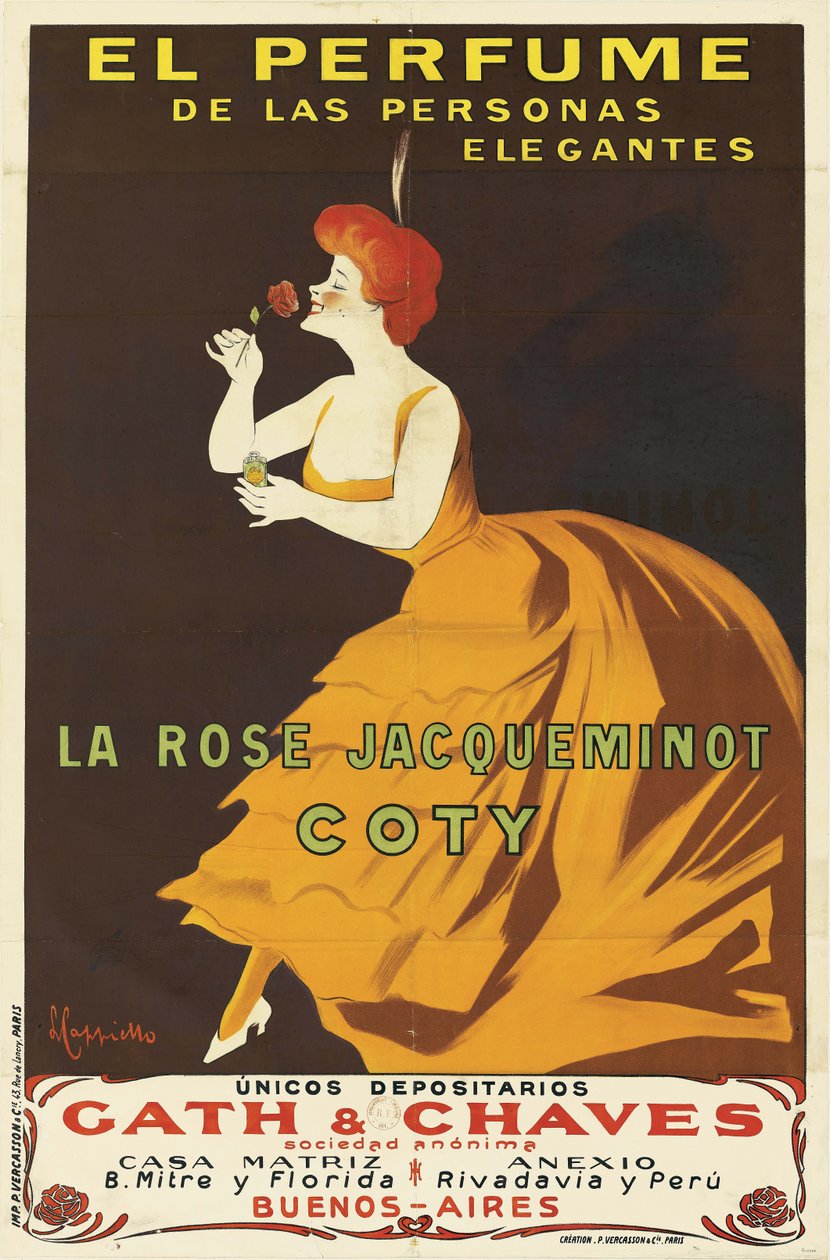 Coty - La Rose Jacqueminot, 1904. by Leonetto Cappiello