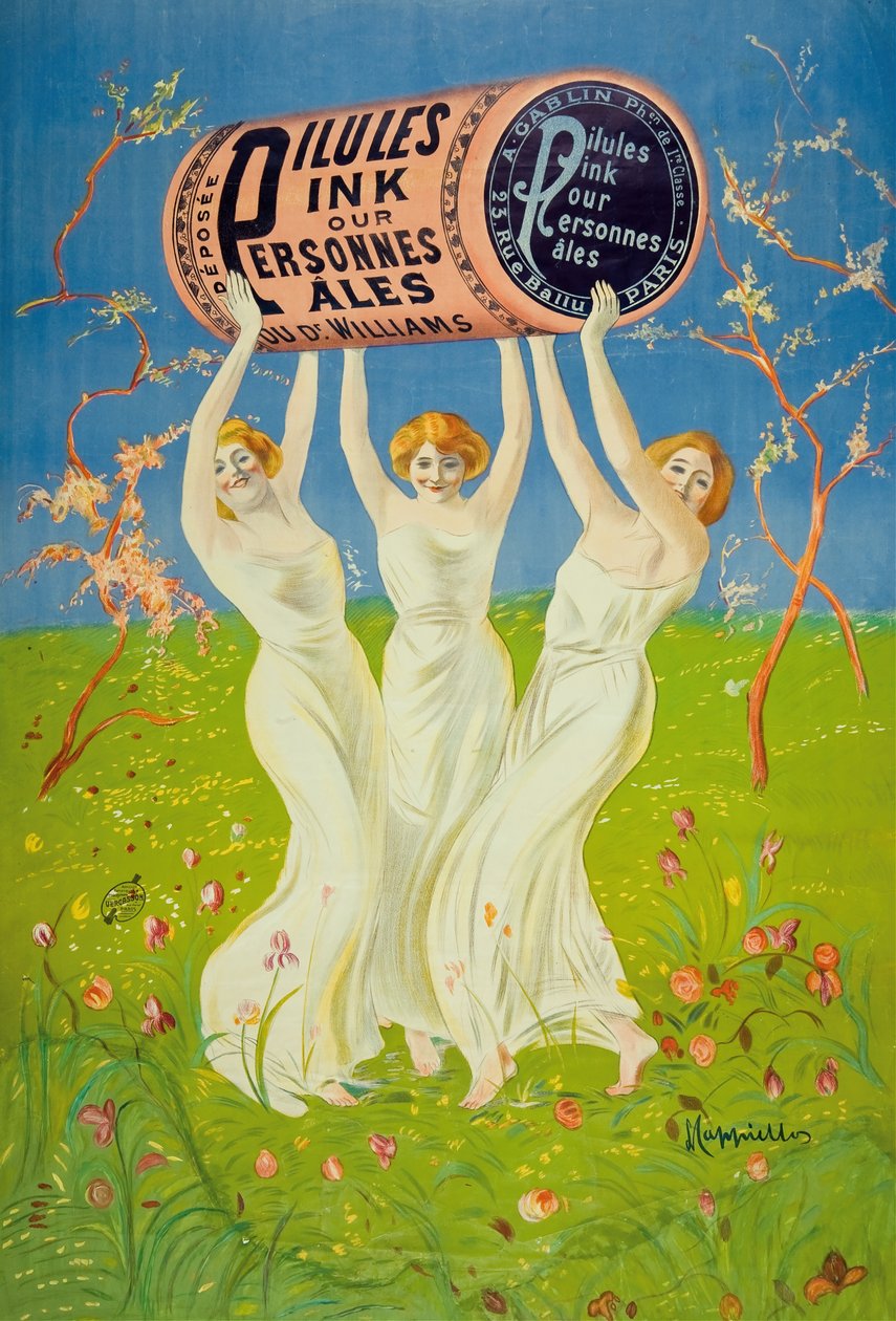 Soluk İnsanlar İçin Pembe Haplar, 1910. by Leonetto Cappiello