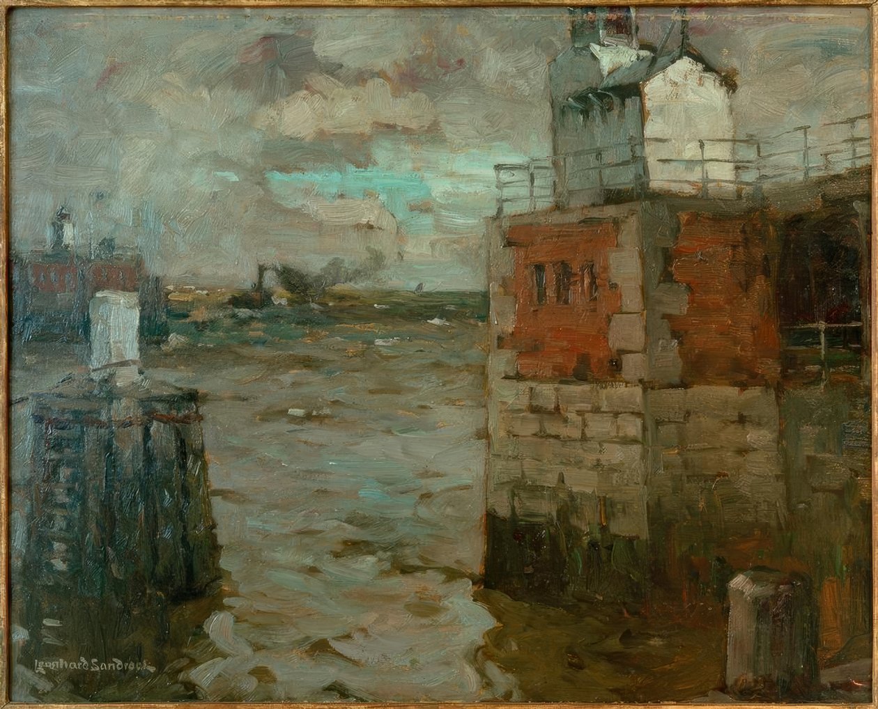 L.Sandrock, liman çıkışı (Cuxhaven) by Leonhard Sandrock