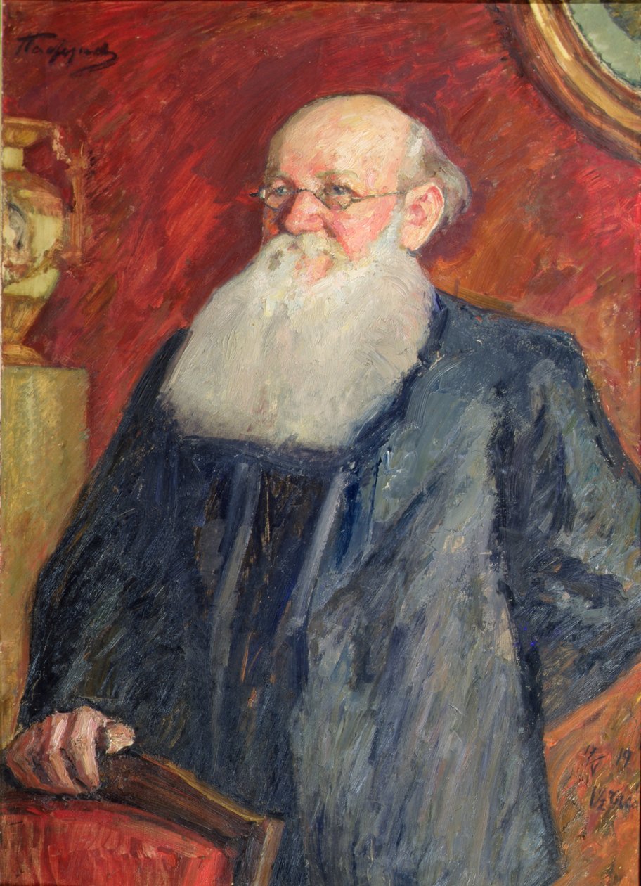 Devrimci Kont Piotr Kropotkin'in Portresi, 1919 (tuval üzerine tempera) by Leonid Osipovic Pasternak