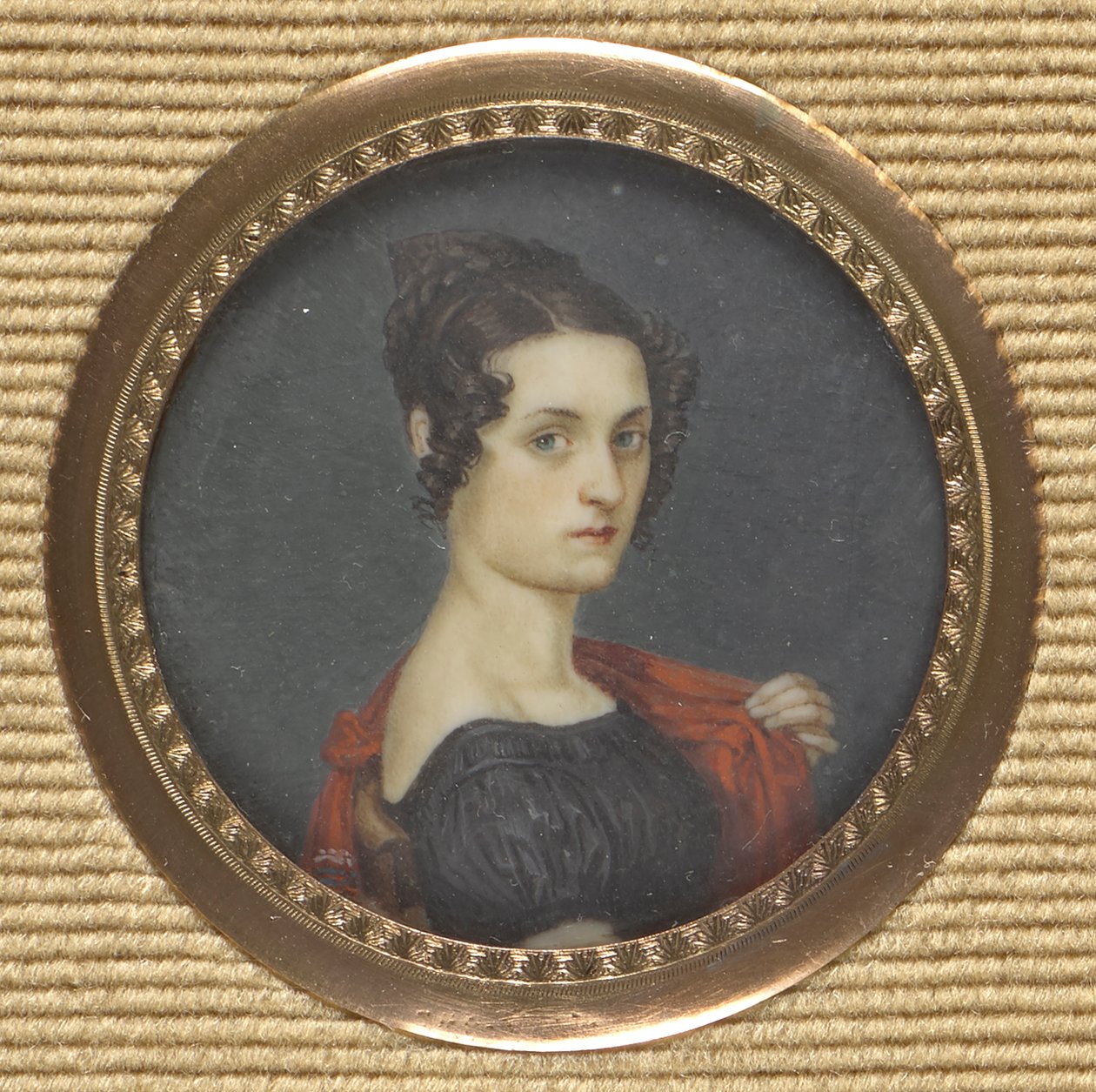 Koyu elbiseli bir bayanın portresi by Leopold Blonder