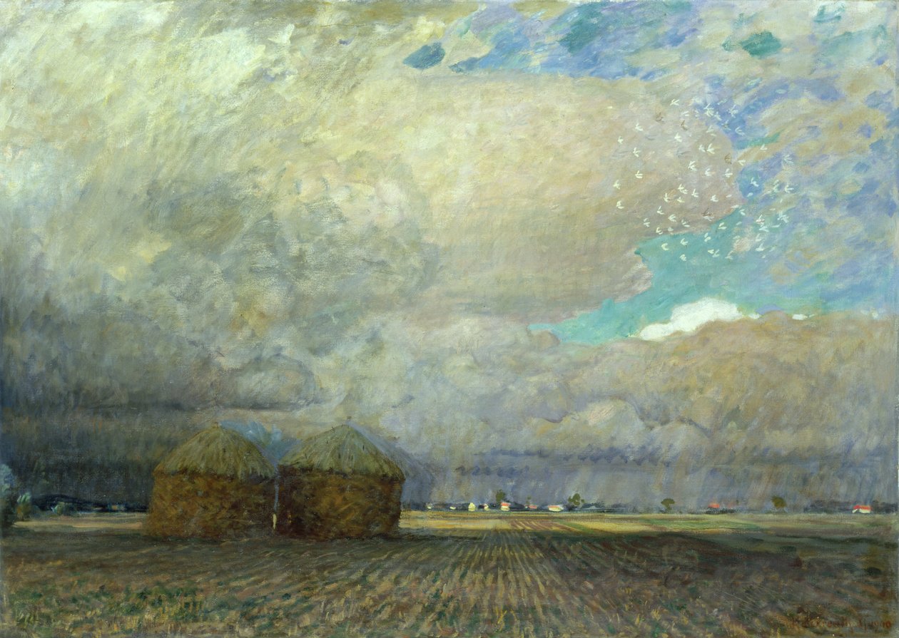Kulübelerle Peyzaj, 1900 by Leopold Karl Walter von Kalckreuth