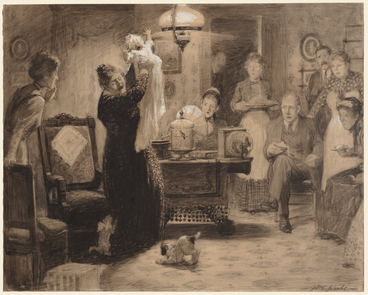 "Sabit Bebek" illüstrasyonunun taslağı by Leroy William Jacobs