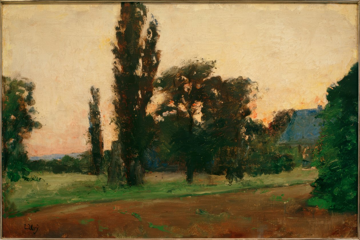 Ren manzarası üzerinde akşam havası by Lesser Ury