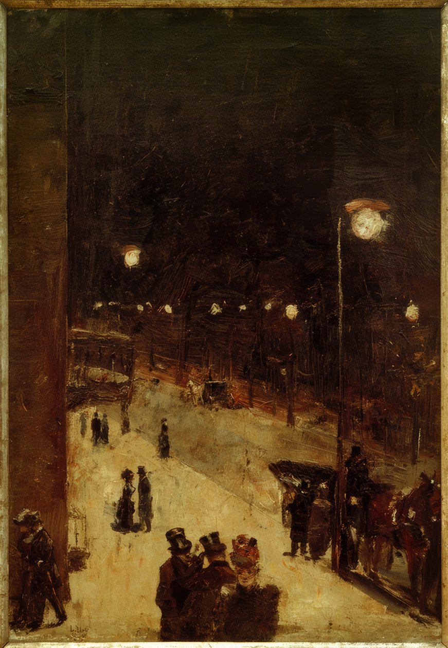 Berliner Strasse geceleri by Lesser Ury
