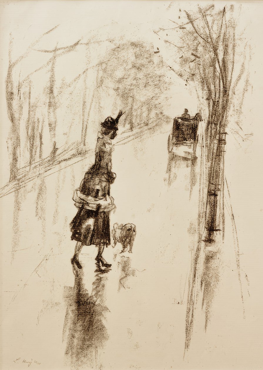 köpekli kız by Lesser Ury