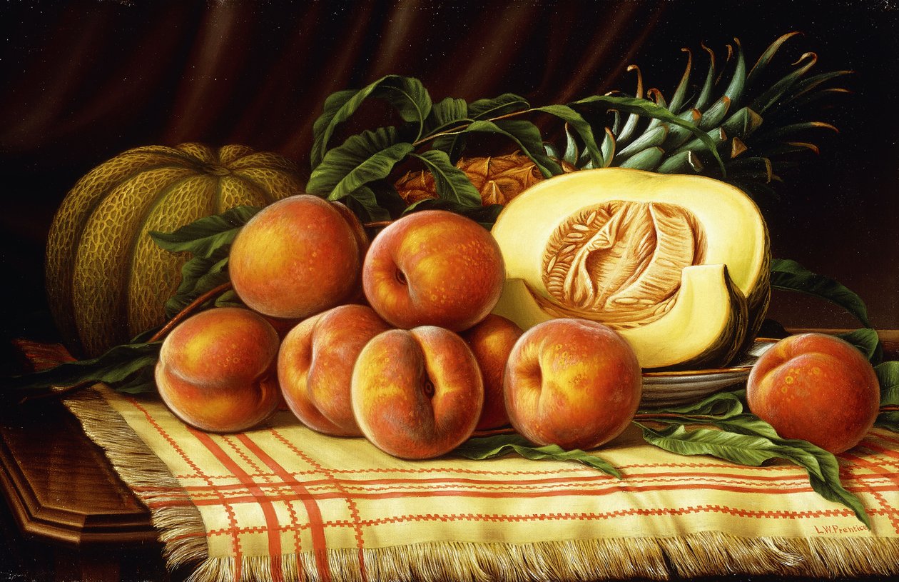 Kavun, Şeftali ve Ananas by Levi Wells Prentice