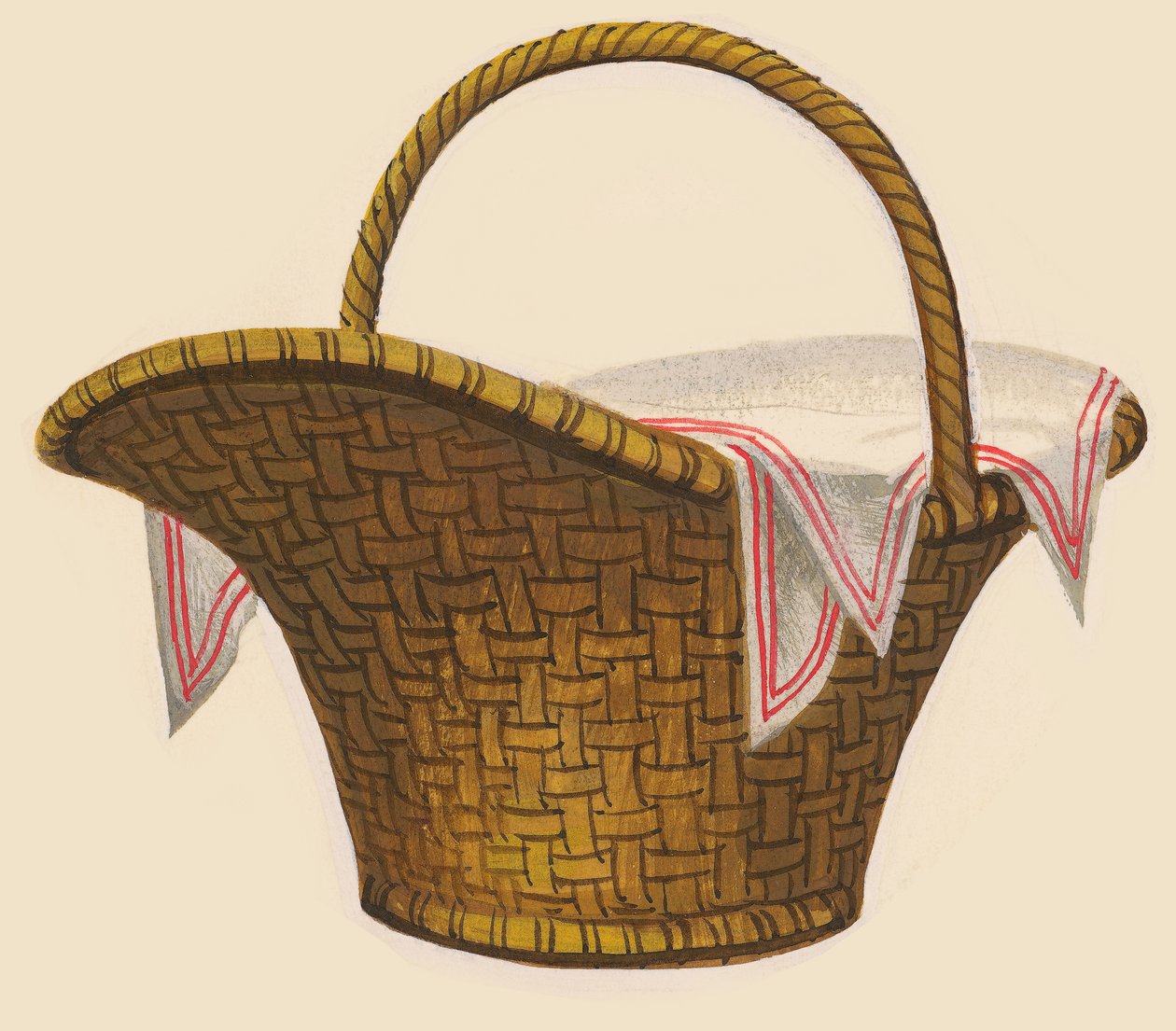 Piknik sepeti, çizim by Unbekannt Unbekannt