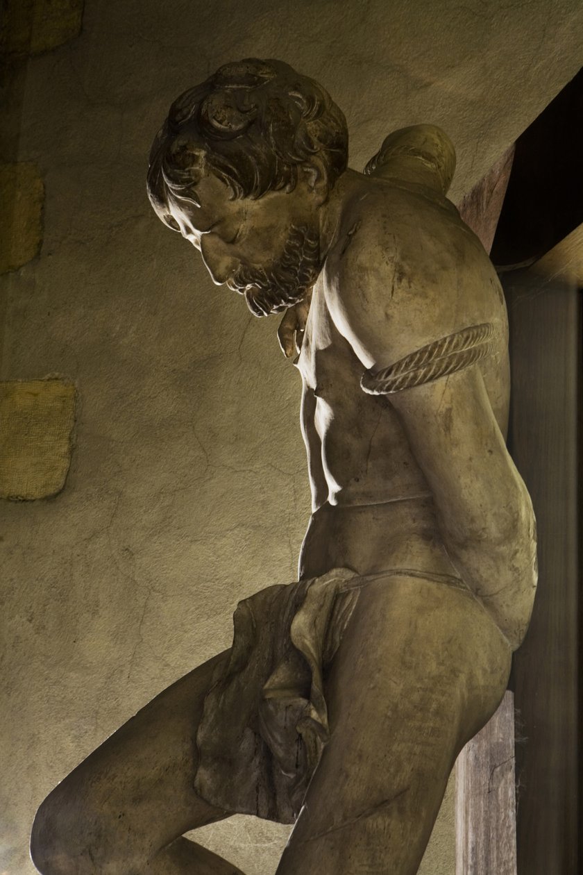 Calvary, detay, c.1530 (boyalı ahşap) by Ligier Richier