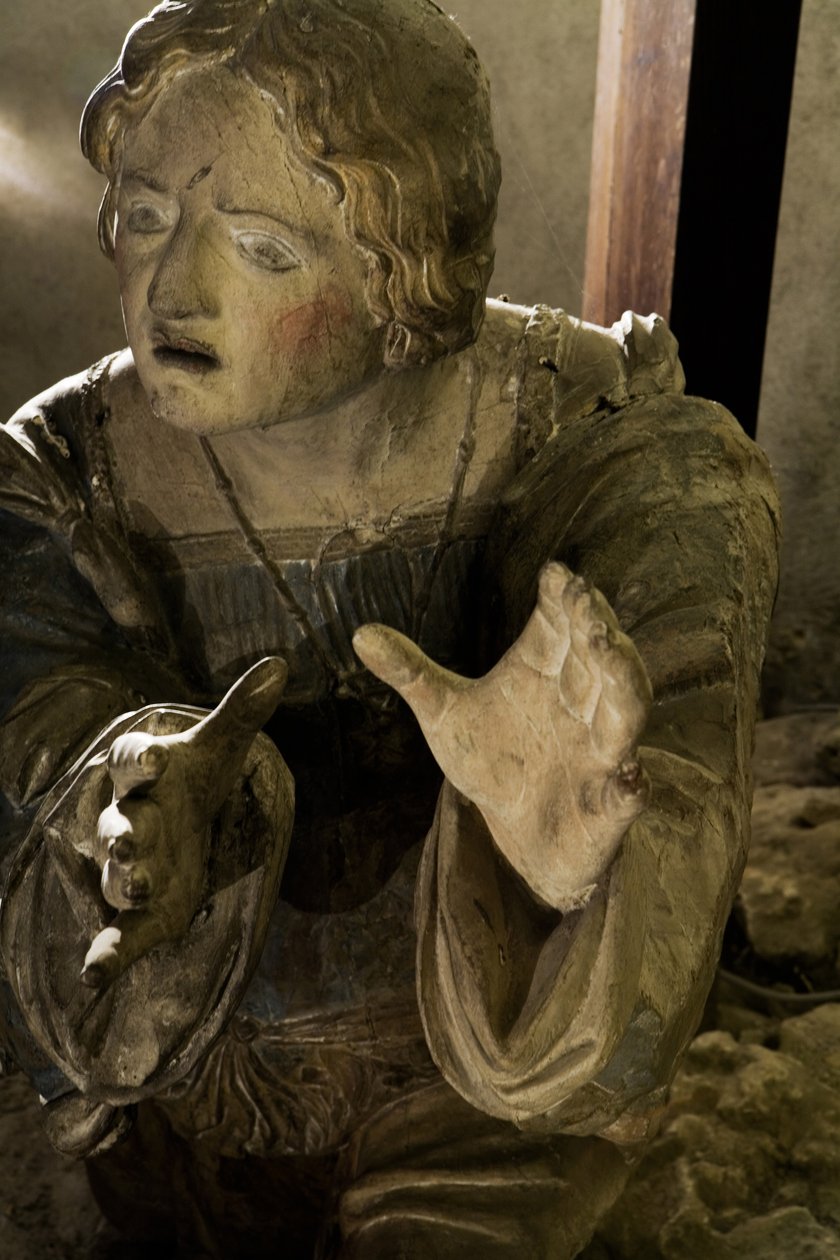 Calvary, detay, c.1530 (boyalı ahşap) by Ligier Richier