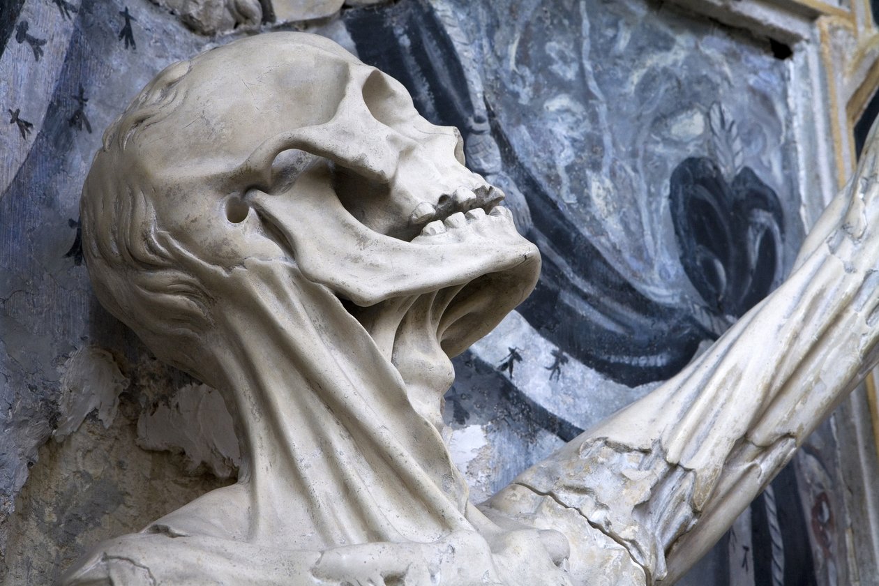 Yüzülmüş veya İskelet, detay by Ligier Richier