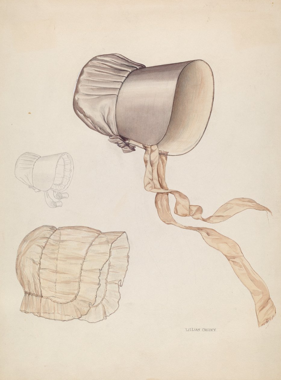Quaker Bonnet, c. 1937. by Lillian Causey