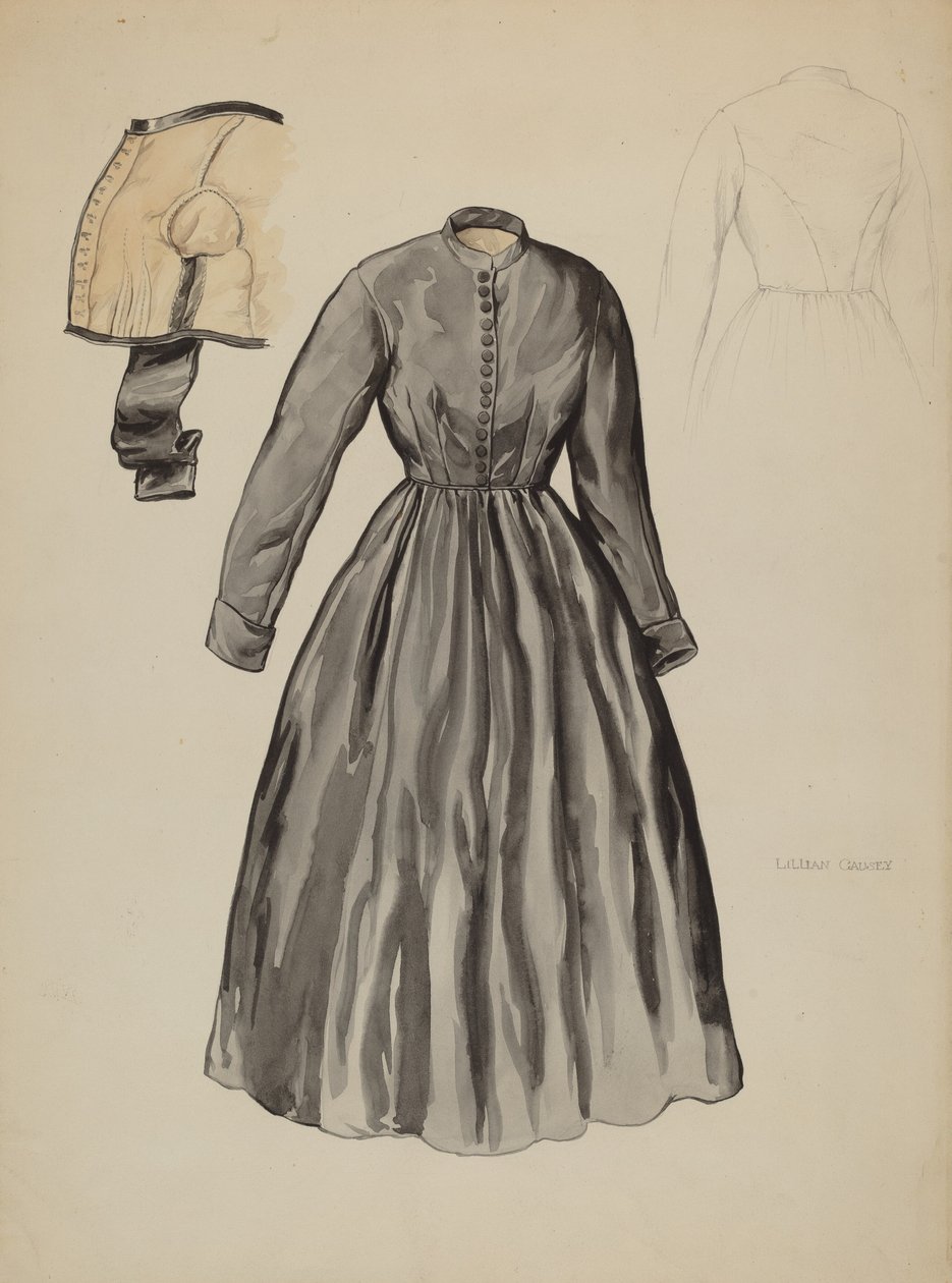 Quaker Elbise, c. 1937. by Lillian Causey