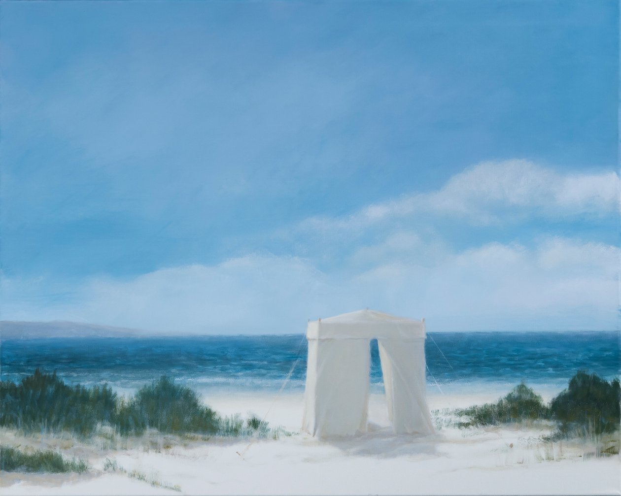 Plaj Çadırı, 2012 (tuval üzerine akrilik) by Lincoln Seligman