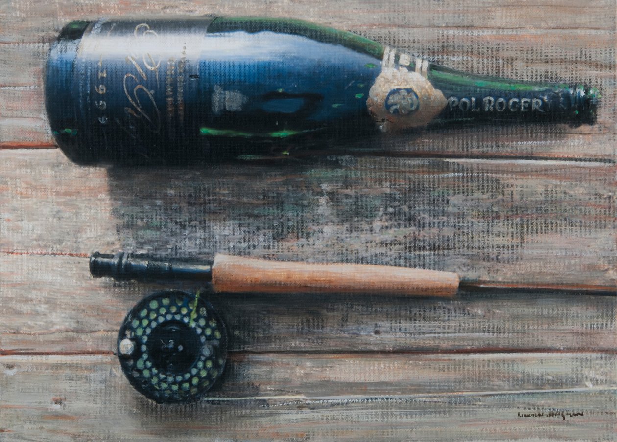 Şişe ve Çubuk I, 2012 (tuval üzerine akrilik) by Lincoln Seligman