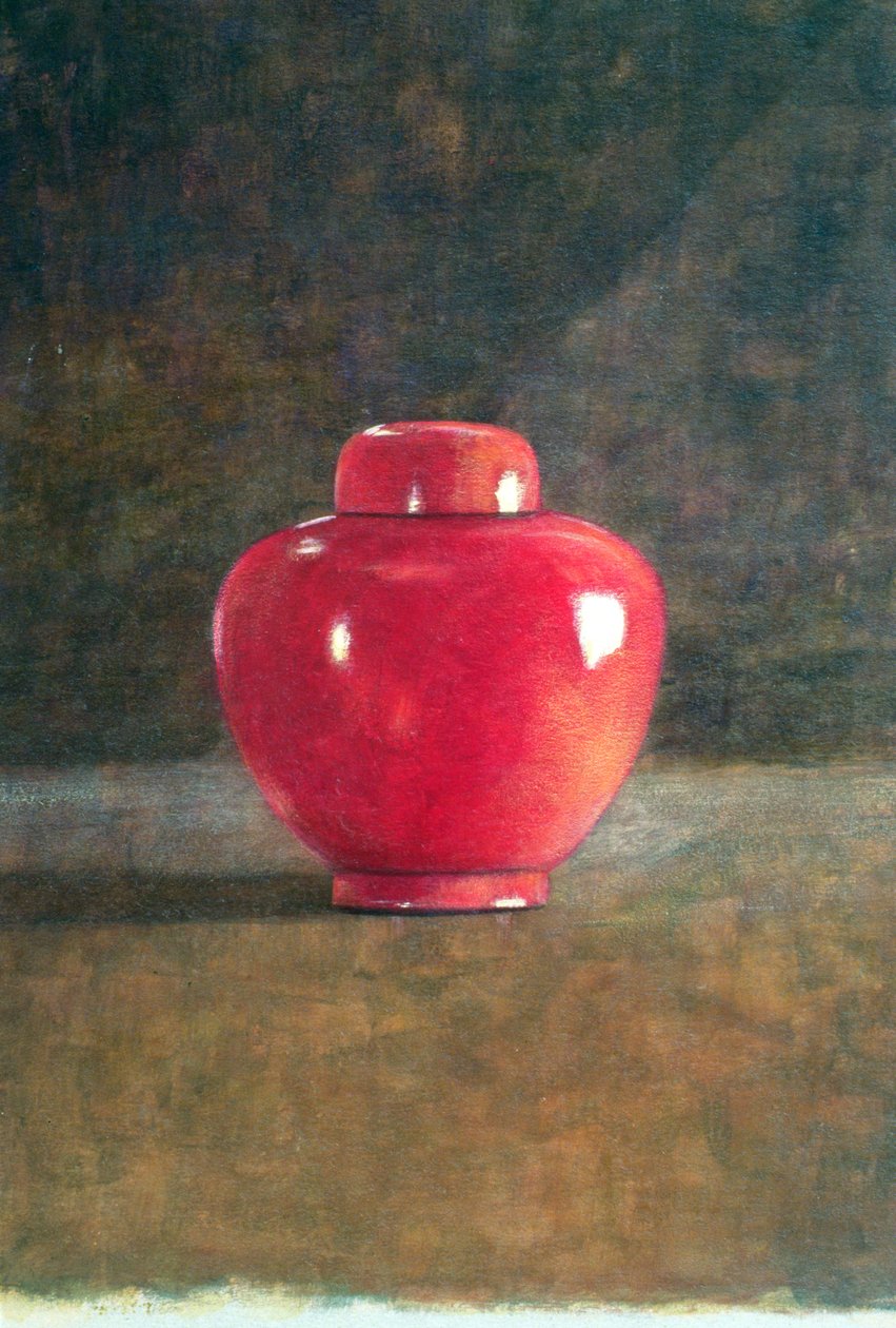 Red Jar, 1996 (kağıt üzerine akrilik) by Lincoln Seligman