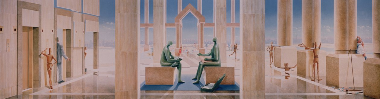 Bankacılığın Hafifliği, 1989 (alçıpan üzerine akrilik) by Lincoln Seligman
