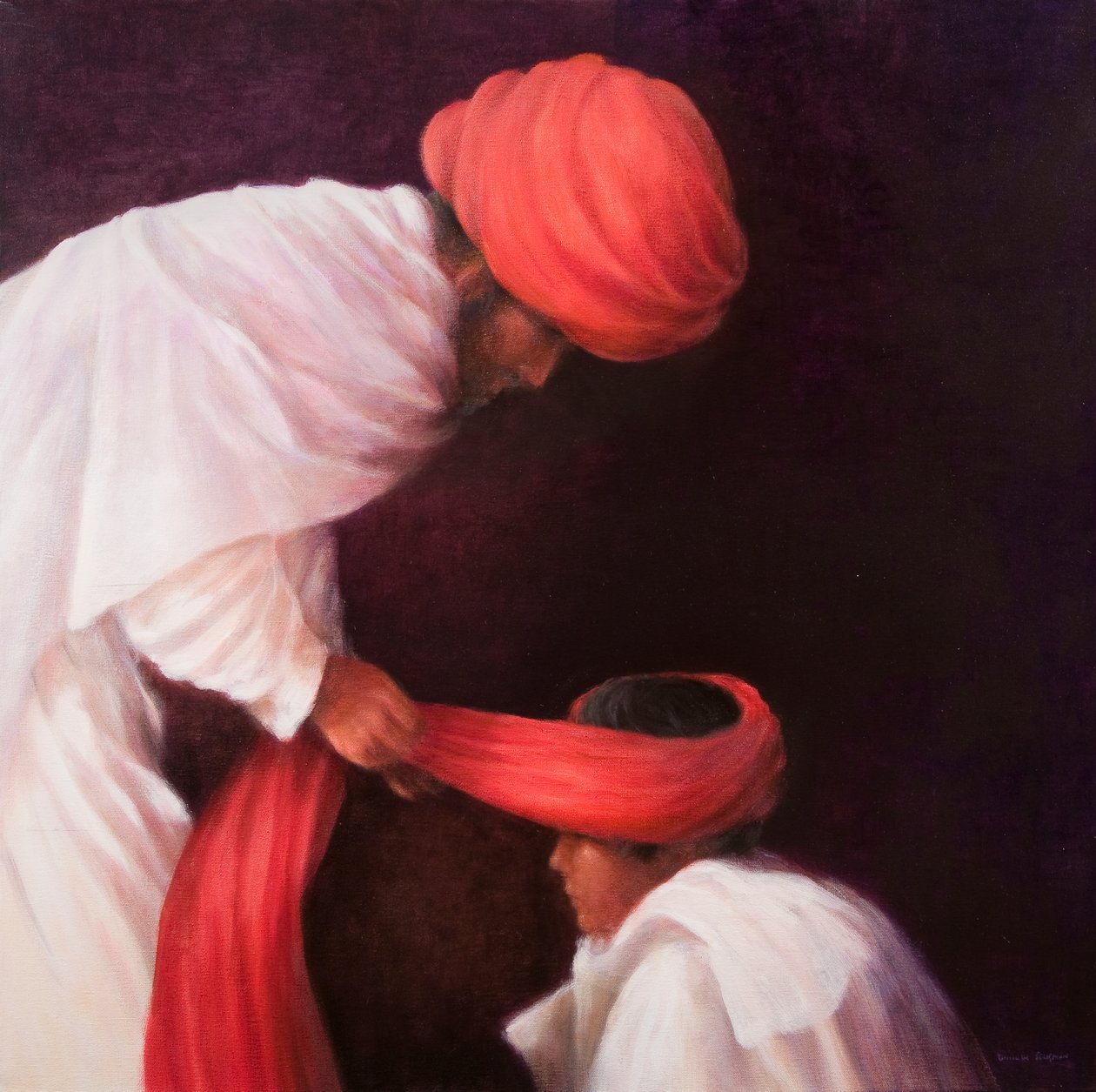 Sarık Bağlamak, 2010 (tuval üzerine akrilik) by Lincoln Seligman