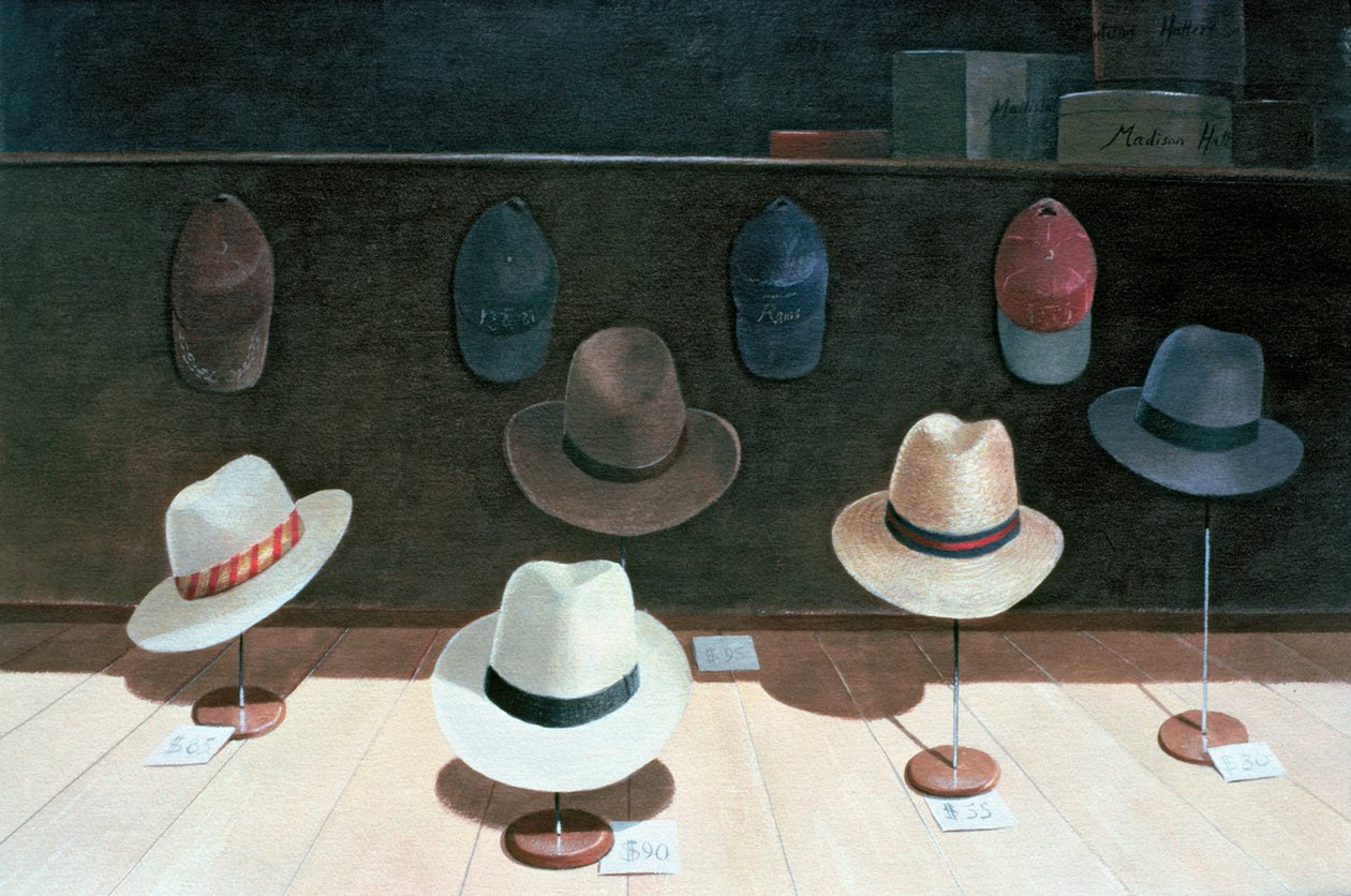 Şapka dükkanı, 1990 by Lincoln Seligman