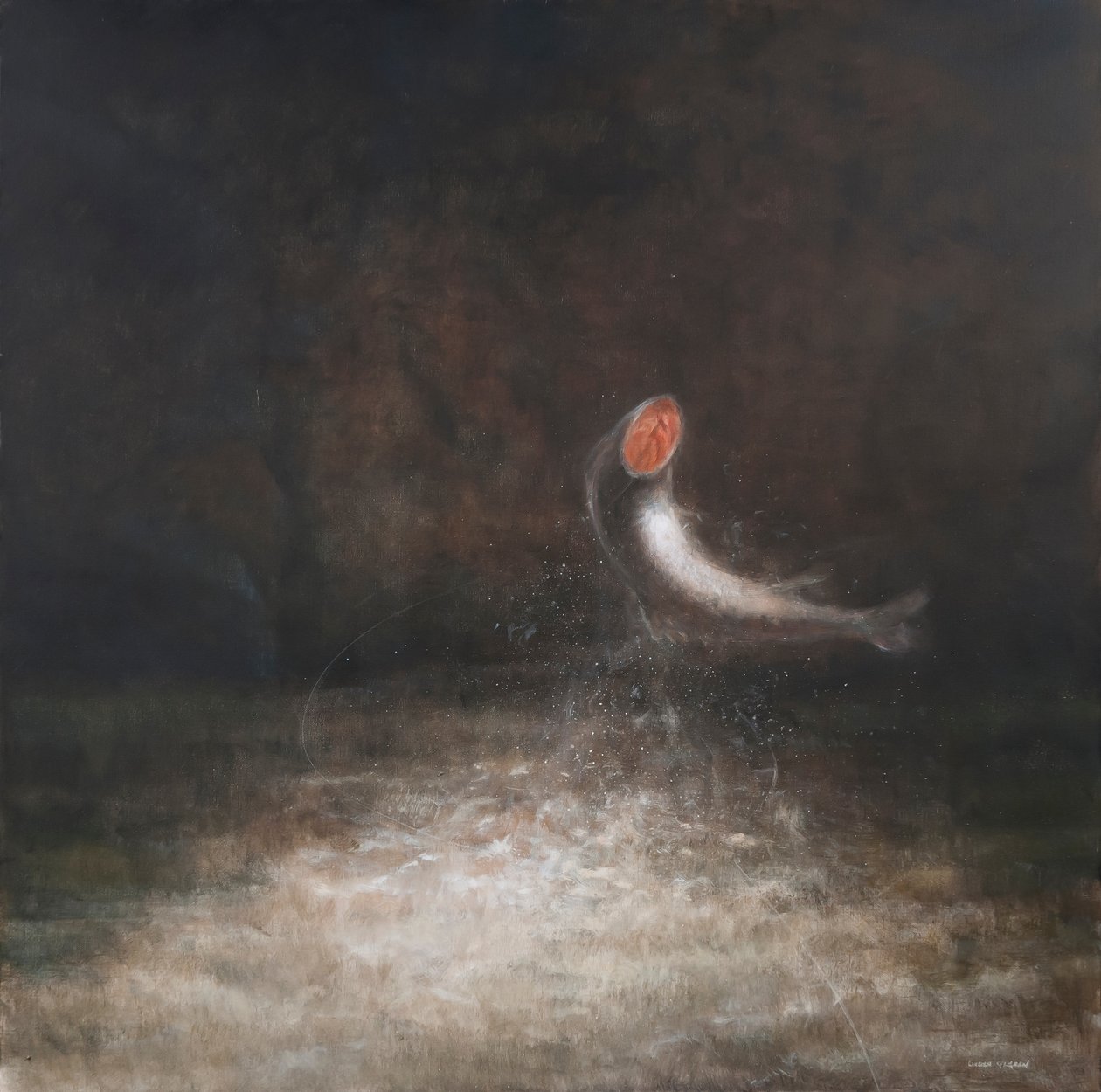 Sıçrayan Balık, 2012 (tuval üzerine akrilik) by Lincoln Seligman