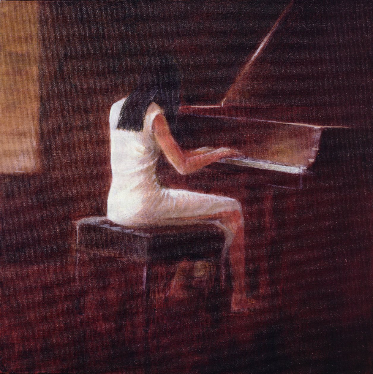 Piyanist, Hanoi (tuval üzerine yağlı boya) by Lincoln Seligman