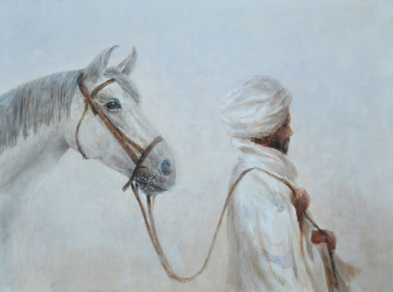 Rabari önde gelen gri at by Lincoln Seligman