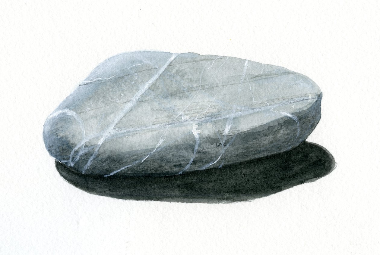 Taş (kağıt üzerine akrilik) by Lincoln Seligman