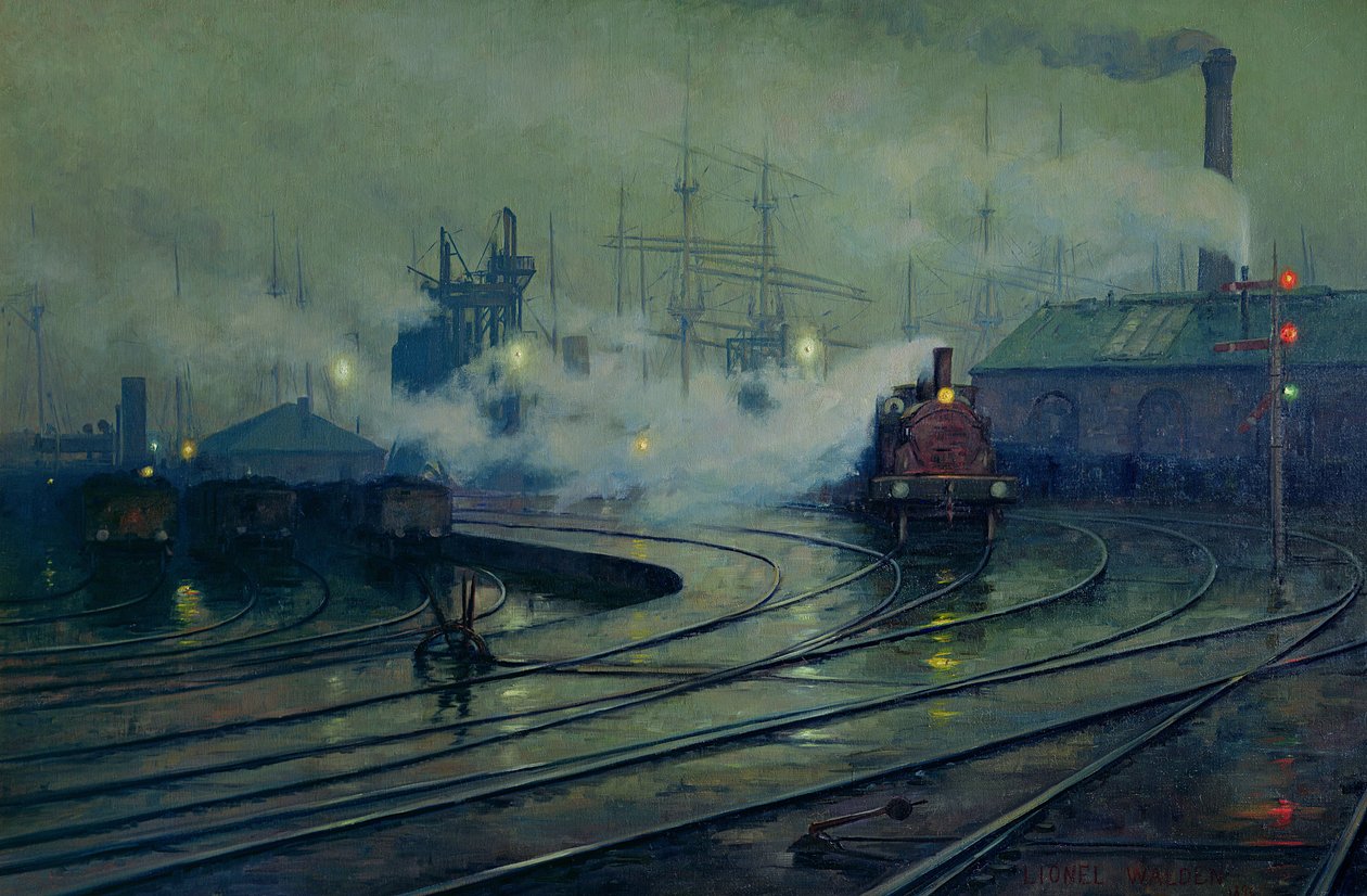 Cardiff Rıhtımları, 1896 by Lionel Walden