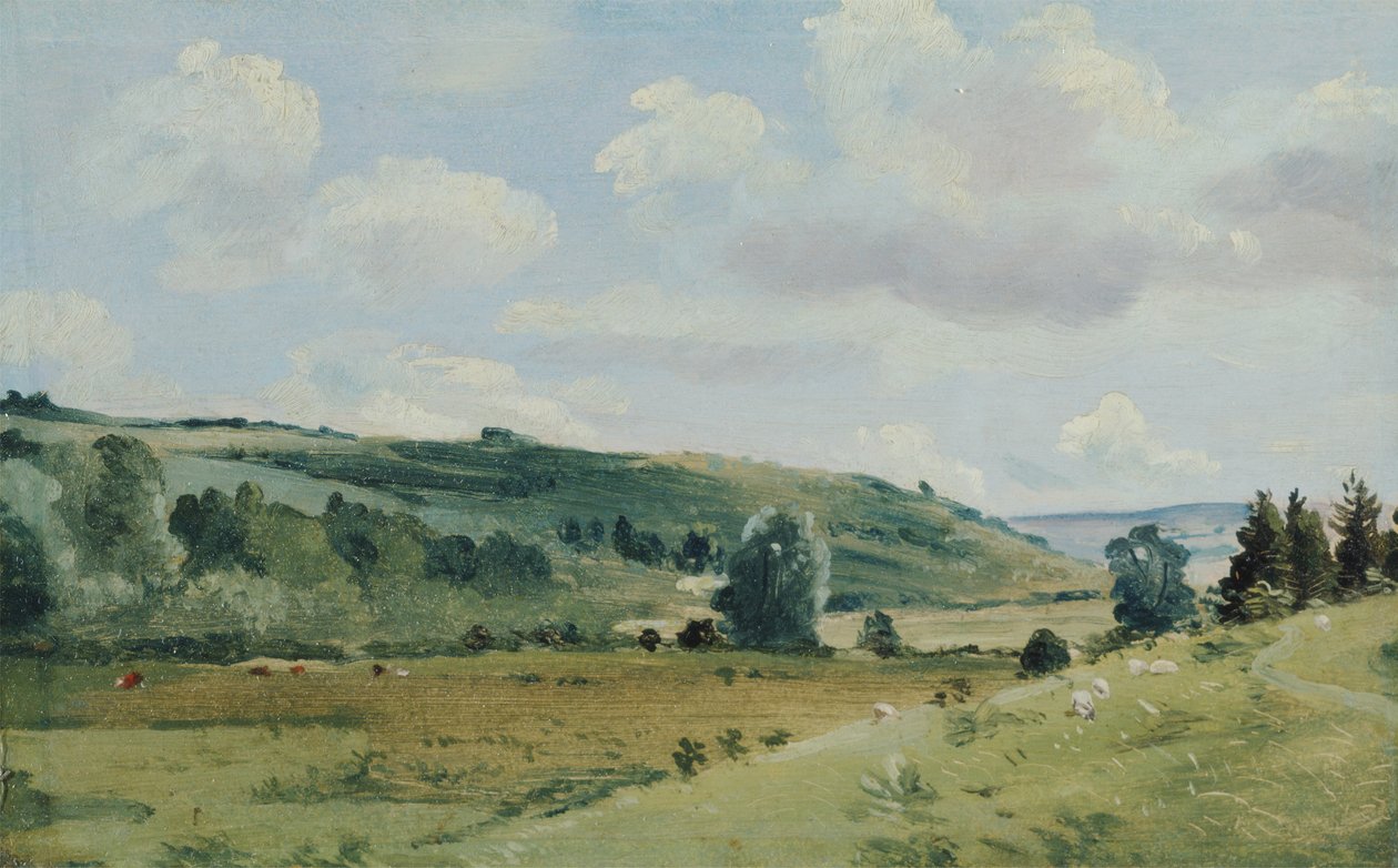 Manzara, c.1849-55 (panelde yağ) by Lionel Constable