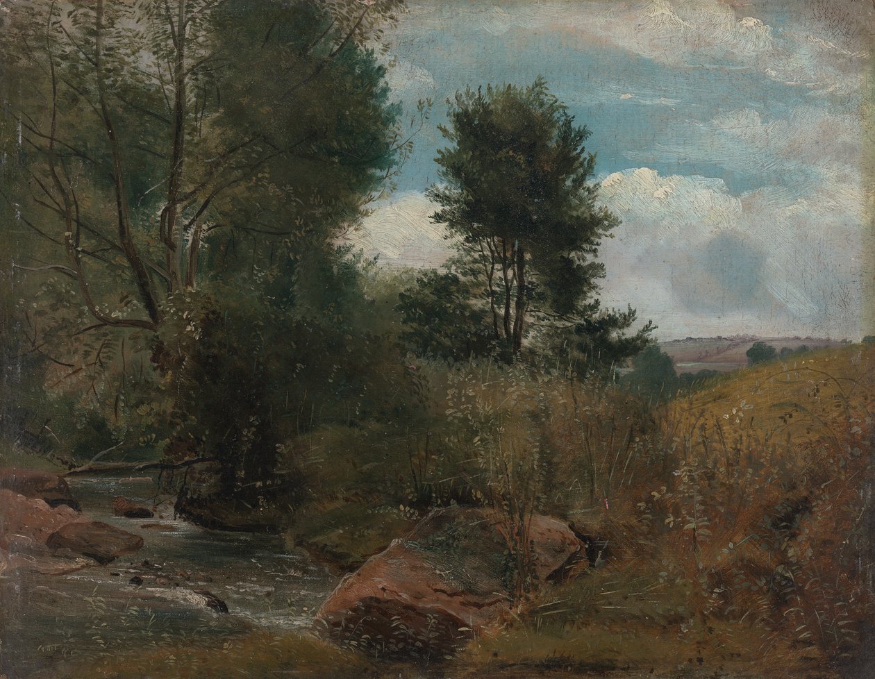 Sidmouth yakınlarındaki Sid Nehri üzerinde görünüm by Lionel Constable